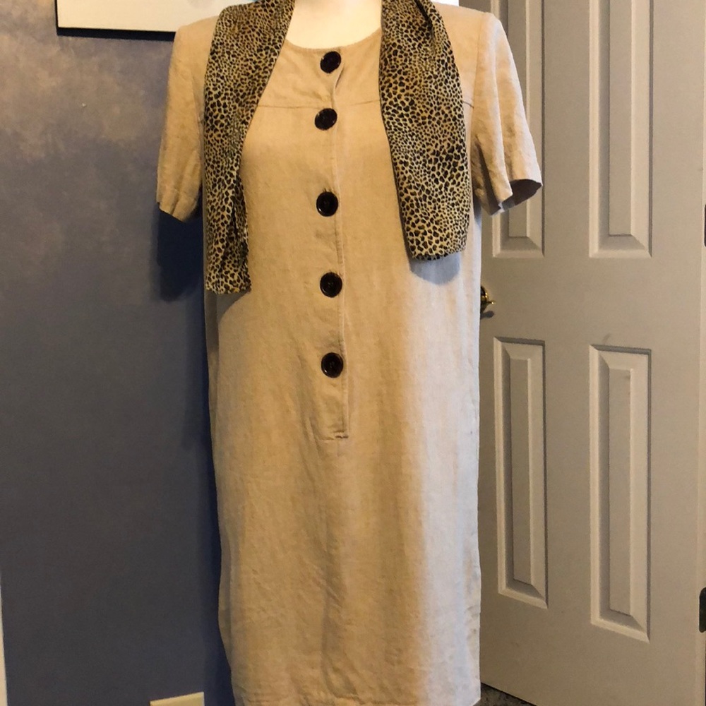 Brett Alixander vintage linen blend dress
